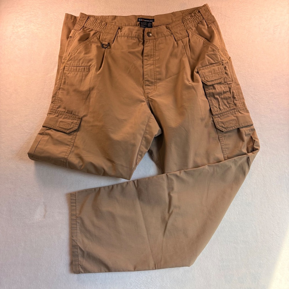 5.11 Tactical Series Cargo Pants Mens 36x32 Khaki Tan Ripstop TDU 74273 Workwear